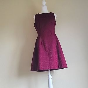 Eva Mendes New York & Company A-Line Dress Size 8 Wine